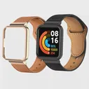 Кожаный ремешок для Redmi Watch 3 Активные Redmi Watch 2 Lite Ремешок для часов Lite Металлический чехол Протектор для Xiaomi Mi Watch Lite Браслет Ремень