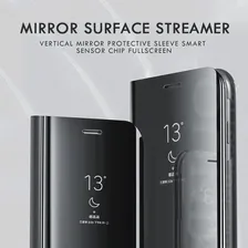 🛍 Умный зеркальный чехол-книжка для xiaomi redmi note 10, note 10 s, 10 s, ударопрочный чехол-подставка