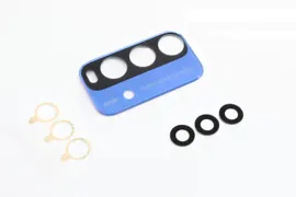Стекло камеры Xiaomi Redmi 9T, 3 шт с синей панелью