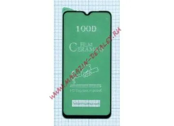 Защитная пленка керамическая (стекло) для Xiaomi Redmi 9 черная-0