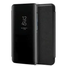 Чехол книжка Clear View для Xiaomi Redmi Note 10/10 Pro Черный