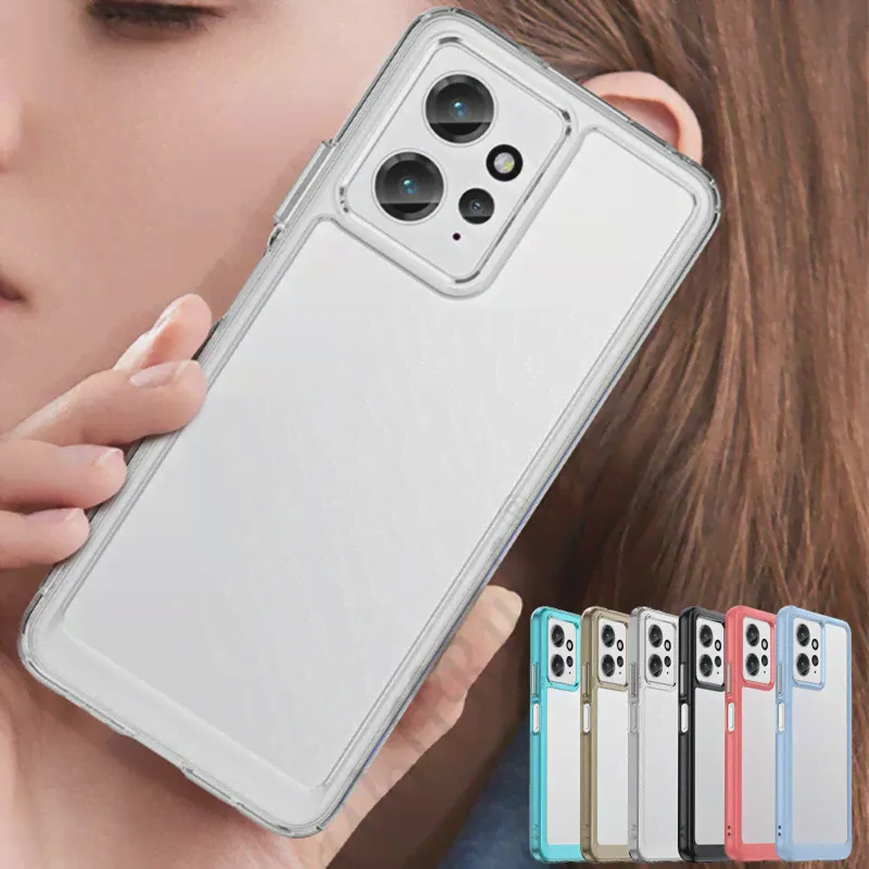 Для Redmi Note 12 Чехол Xiaomi Redmi Note 12 Саппу Цветной Бампер Прозрачный Чехол Redmi Note 12 Pro Plus 5G Global-0