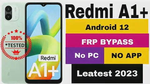 Xiaomi Redmi A1+ (220733sfg) FRP BYPASS ANDROID 12 No App | No Pc || 2023 Method 100% Easy solution